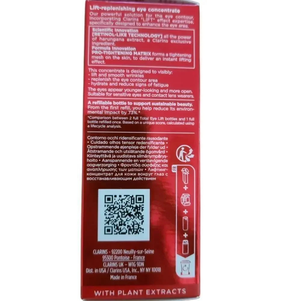 Clarins Total Eye Lift Eye Cream - Vibrant Red